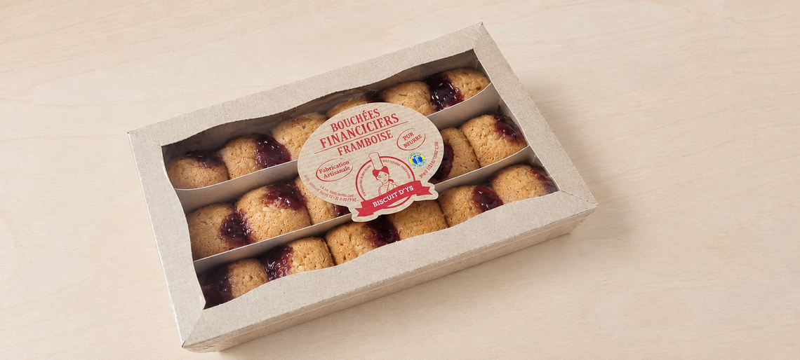 Charger l'image dans la galerie, Bouchées de Financiers aux amandes et framboise
